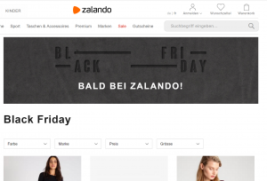 Inizio black friday zalando 2025