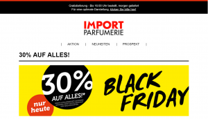 Import Parfümerie Black Friday