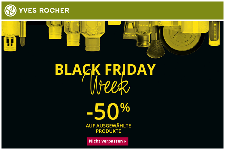 Yves Rocher- 50% auf ausgewählte Produkte - Black Friday Schweiz 2022
