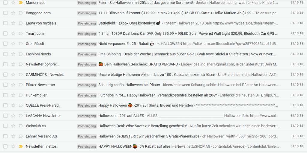 Mailbox vor Halloween