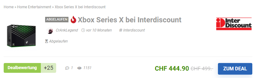 Xbox Series X da Interdiscount