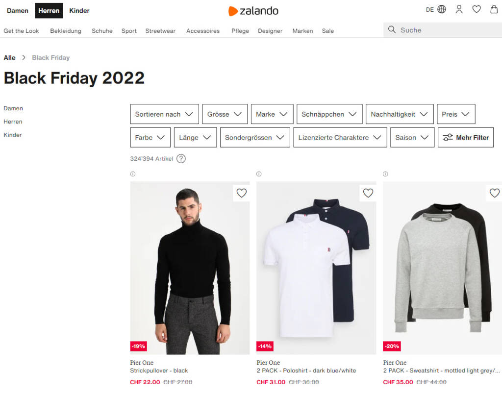 Black Friday promos chez Zalando