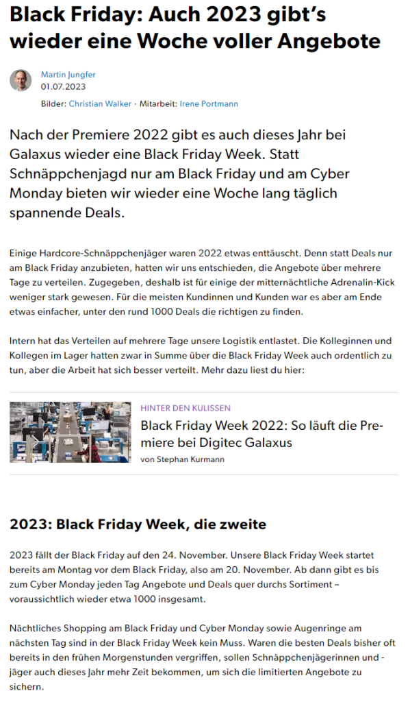 Black Friday bei Galaxus