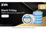 ZYN Black Friday : 5 boîtes pour CHF 5.-