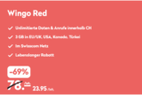 Wingo Red: CH unlimitiert + 3 GB