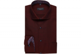 Eterna chemise à manches longues Comfort Fit rouge vin chez Eterna