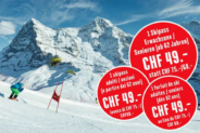 Forfait ski pour la région de la Jungfrau chez Interdiscount