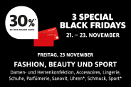 FREITAG 23.11.: FASHION, BEAUTY, SPORT rabattiert bei Manor