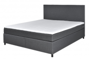 Lit Boxspring SAAS-GRUND Anthracite chez Conforama