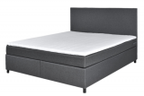 Lit Boxspring SAAS-GRUND Anthracite chez Conforama