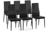 Set mit 6 Stühlen Sam in Schwarz