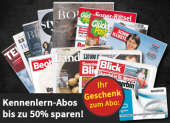 Bis 50% auf Zeitschriften-Abos bei online-kiosk