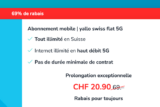 Yallo swiss flat 5G avec 69% de Rabais