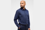 Modern Fit Hemd in Navy gestreift