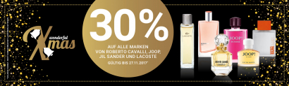 30% auf viele Marken bei der Import Parfumerie
